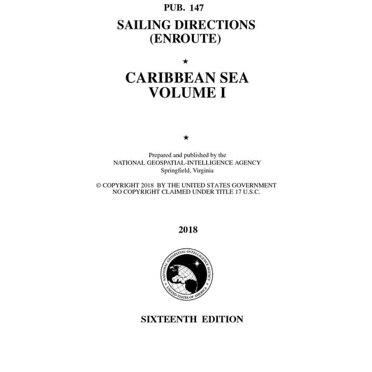 Paradise Clay IHP_PUB147 Pub. 147 Sailing Directions Enroute: Caribbean Sea Volume 1 (CURRENT EDITION) - Book