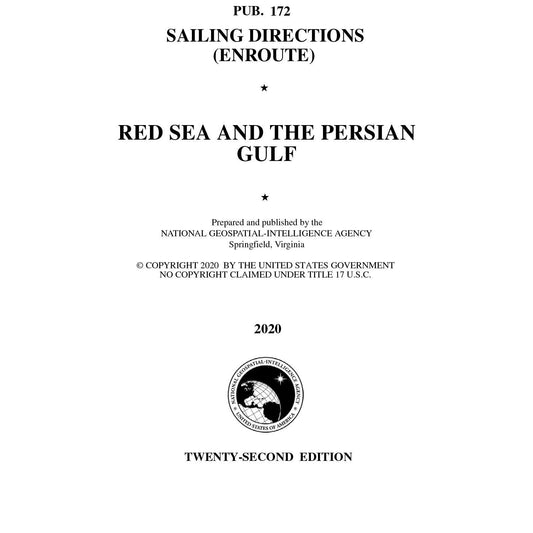Paradise Clay IHP_PUB172 PUB 172 Sailing Directions Enroute: Red Sea and The Persian Gulf (CURRENT EDITION) - Book