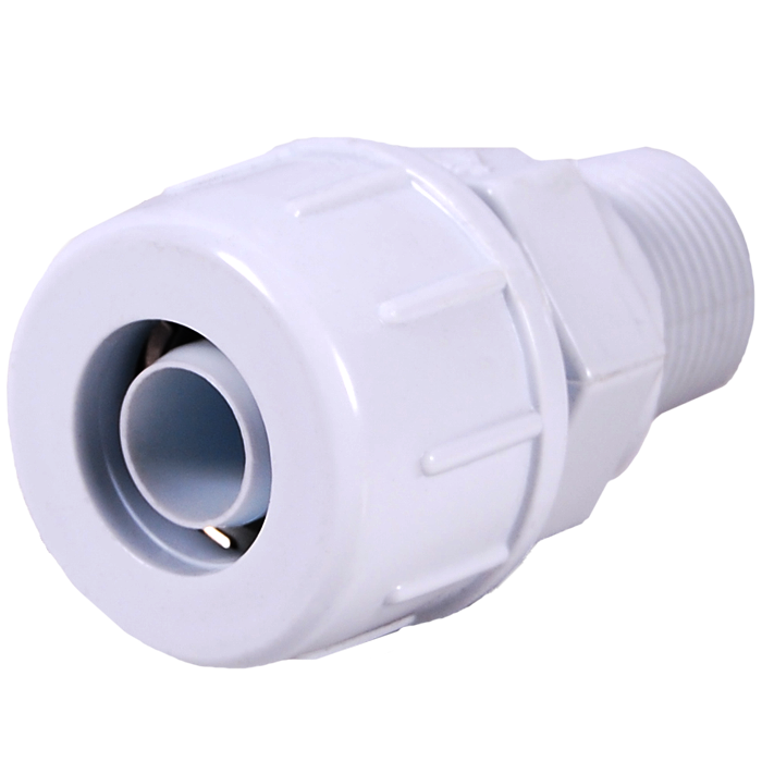 Legend Valves 204-216 1" PVC Push-Fit x MNPT Pipe to Tube Adapter