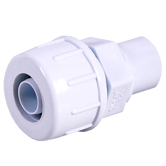 Legend Valves 204-235 1" PVC Push-Fit x Spigot Pipe to Tube Adapter