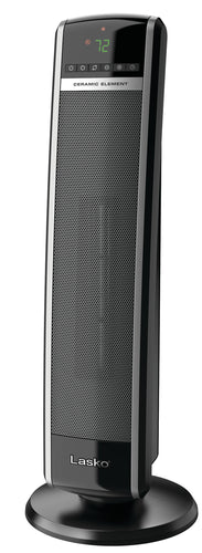 Lasko CT30754 1500W Digital Ceramic Tower Space Heater with Remote, Black