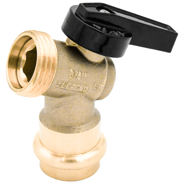 Legend Valves 107-544PNL 3/4" LegendPress No Lead Forged Brass 1/4-Turn Boiler Drain Ball Valve