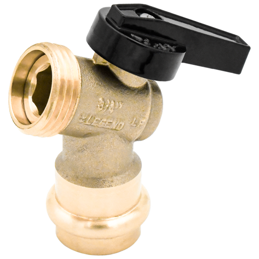 Legend Valves 107-544PNL 3/4" LegendPress No Lead Forged Brass 1/4-Turn Boiler Drain Ball Valve