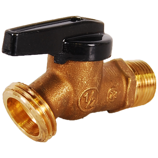 Legend Valves 107-567 1/2" Forged Brass No-Kink 1/4-Turn Ball Valve Hose Bibb
