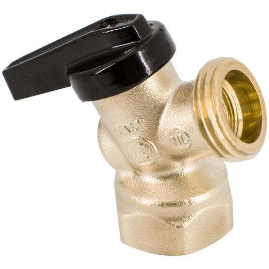 Legend Valves 107-554NL 1/2" No Lead Forged Brass 1/4-Turn Ball Valve Boiler Drain