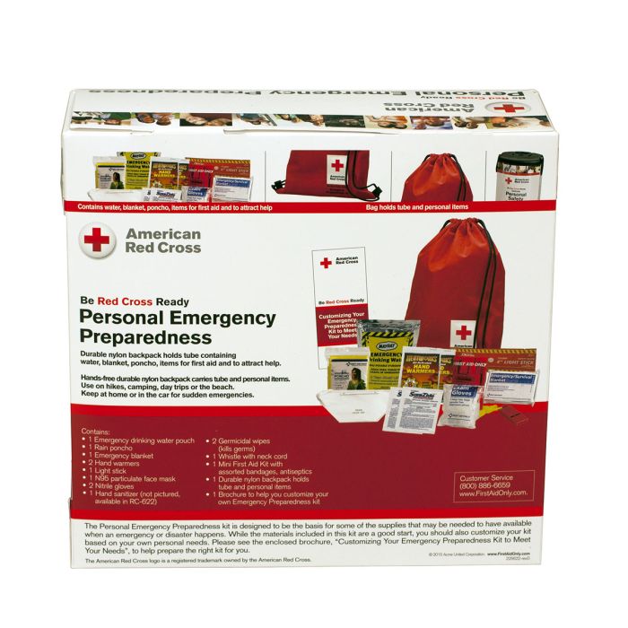 First Aid Only RC-622 Personal Emergency Preparedness Pack