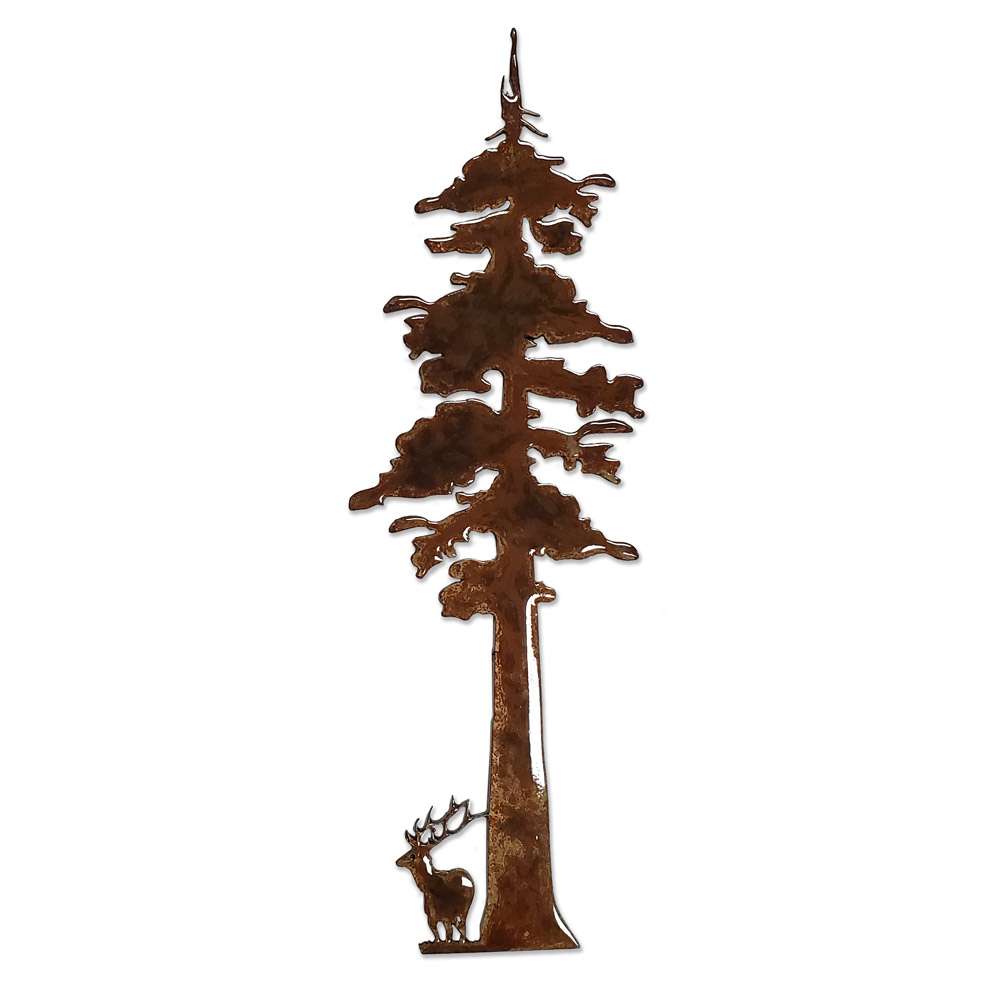 Paradise Clay PAR138 Redwood Tree with Elk Magnet