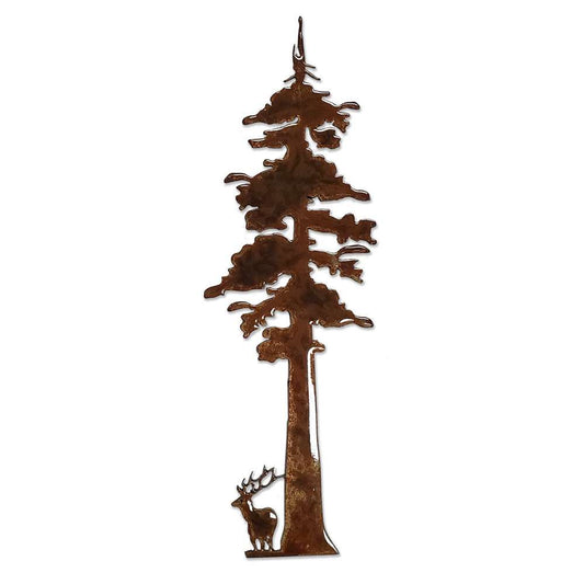 Paradise Clay PAR138 Redwood Tree with Elk Magnet