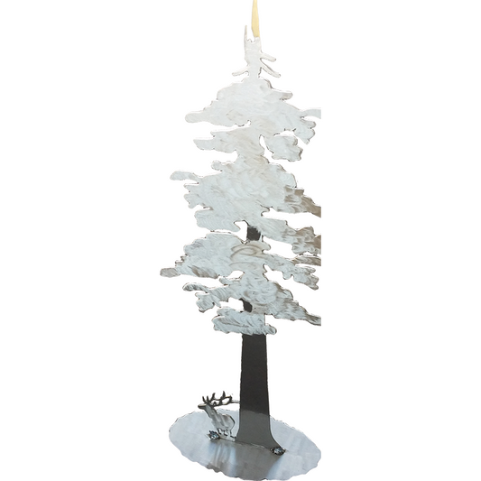 Paradise Clay PAR141 Redwood Tree w/ Elk STAND-UP DISPLAY