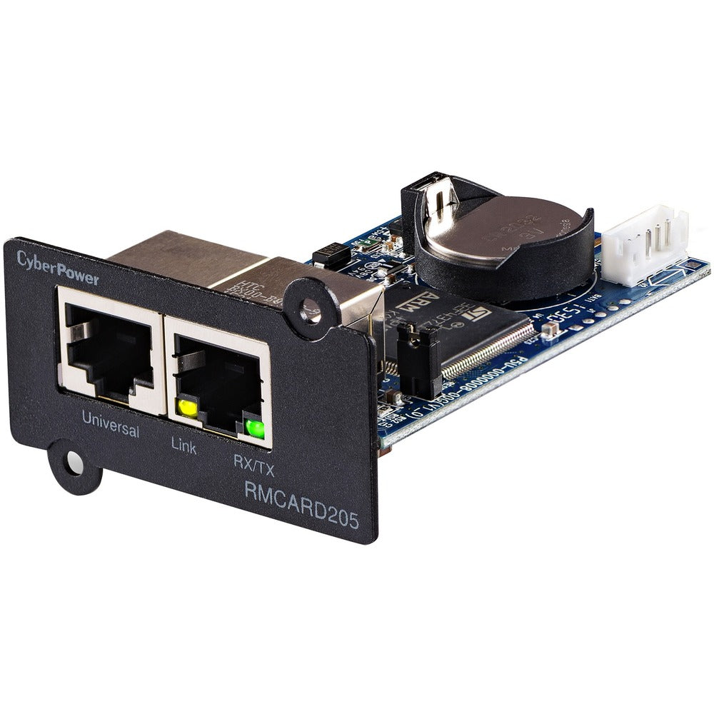 CyberPower TAA Compliant RMCARD205 UPS & ATS PDU Remote Mgmt Card - SNMP/HTTP/CLI/NMS/Enviro Port - SmartSlot - 10/100Base-TX, Serial - TAA Compliant