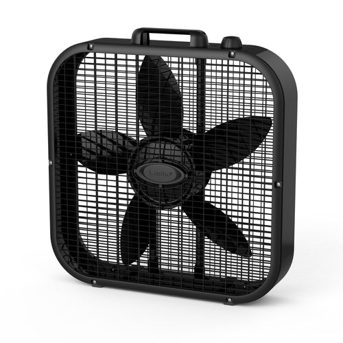 Lasko B20401 20" 3-Speed Decor Colors Box Fan, Black