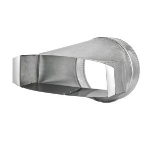 Lambro 133 Galvanized Steel Straight Register Boot 3 1/4 Inch X 10 Inch To 6 Inch Round