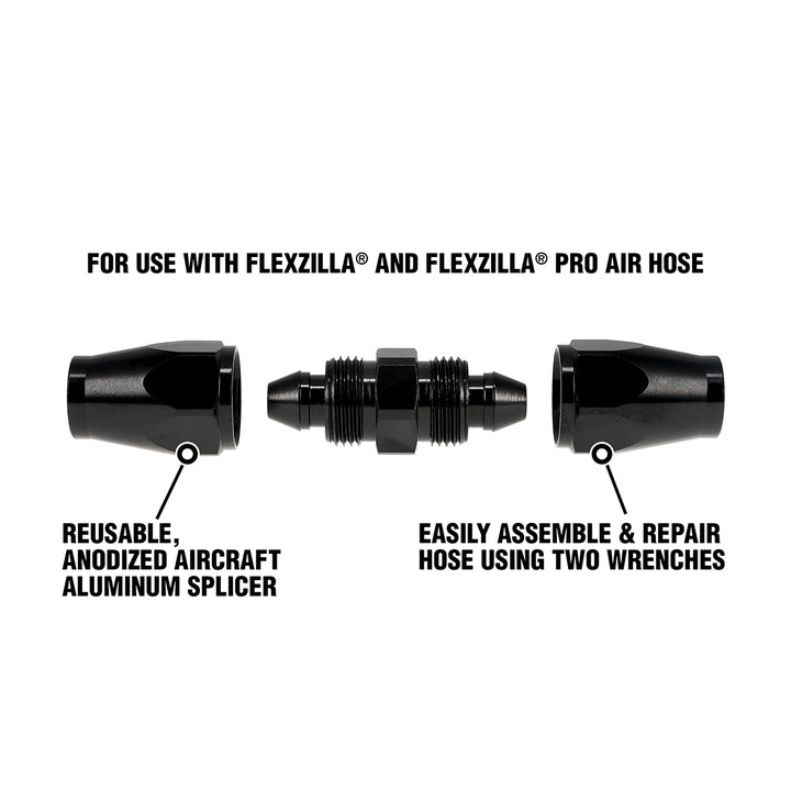 FlexZilla RP901375 Pro Air Hose Reusable Splicer, 3/8" Barb