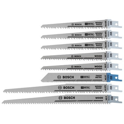 Bosch RSB008 8Pc Recip Cutting Set