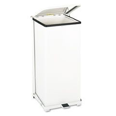 Rubbermaid Commercial RCPST24EPLWH Defenders Steel Step Cans