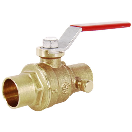 Legend Valves 101-513 No Lead Forged Brass Full Port Ball Valve with Drain