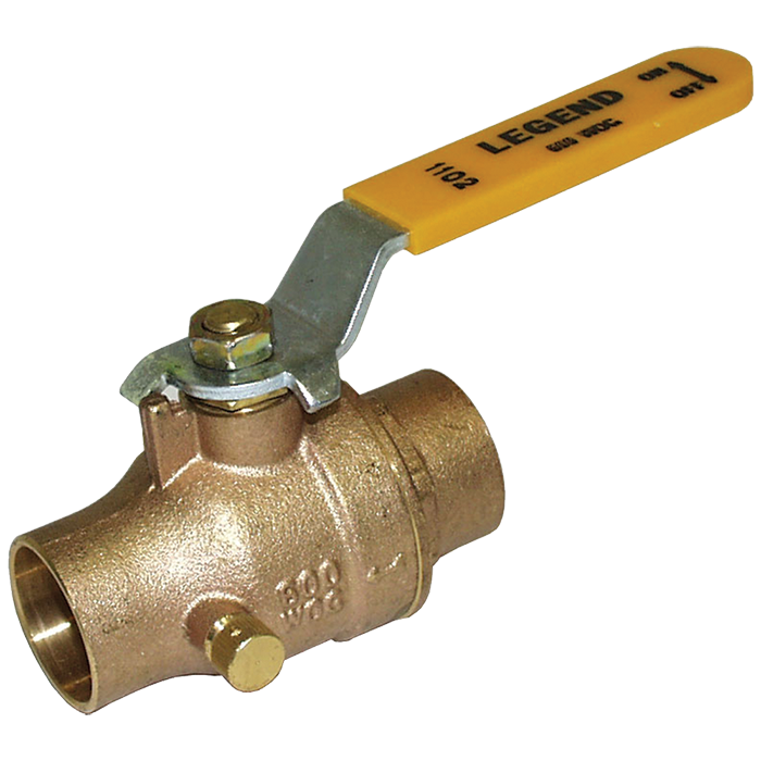Legend Valves 101-604NL 3/4" No Lead Forged Brass Full Port Ball Valve with Drain