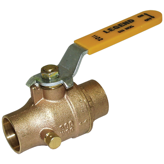 Legend Valves 101-603NL 1/2" No Lead Forged Brass Full Port Ball Valve with Drain