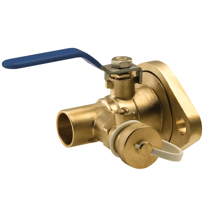 Legend Valves 101-196 1-1/4" Forged Brass Isolation Ball Valve with Rotating Flange with Purge