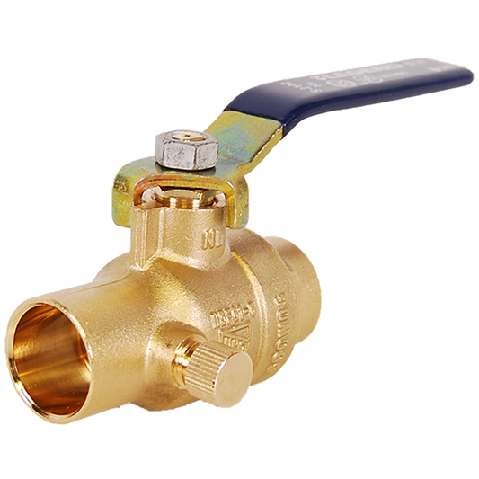 Legend Valves 101-707NL 3/4" No Lead DZR Forged Brass Full Port Ball Valve with Drain