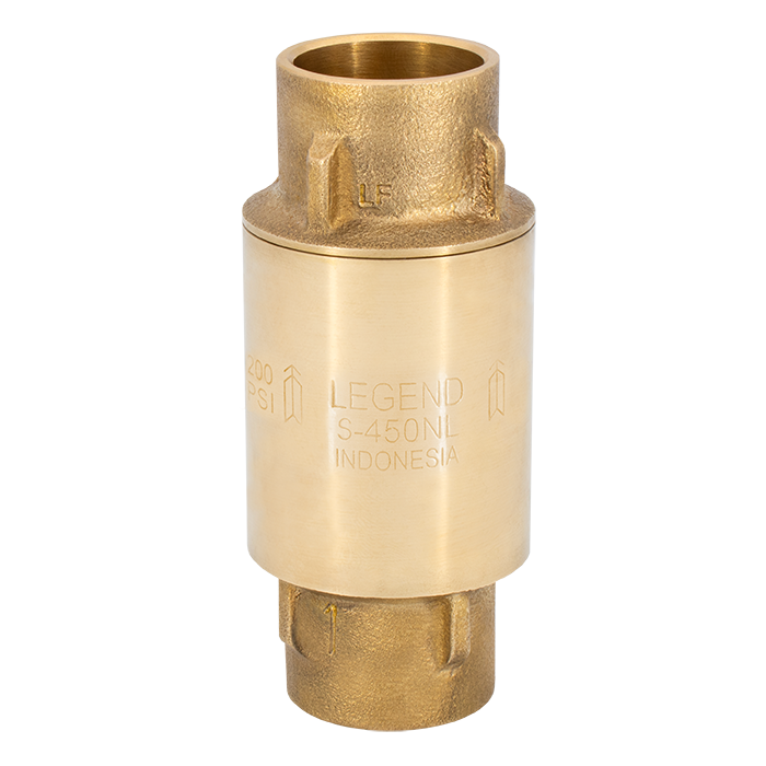 Legend Valves 105-416NL 1-1/4" S-450NL No Lead Brass In-Line Check Valve