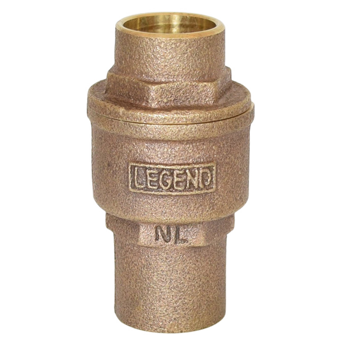 Legend Valves 105-465NL 1" No Lead Cast Bronze In-Line Spring Check Valve