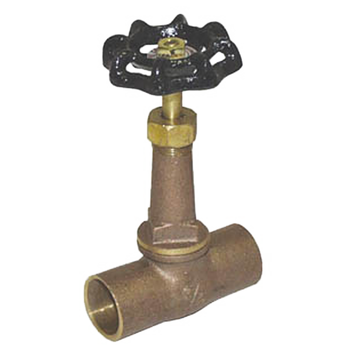Legend Valves 107-255 1/2" Brass Long Bonnet Straight Stop Valve