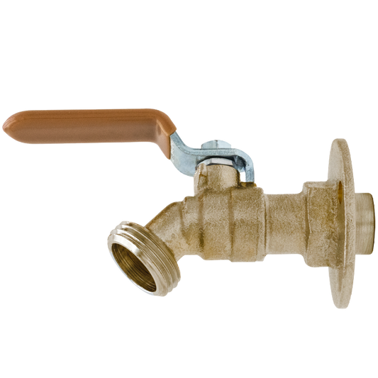 Legend Valves 107-475 3/4" Forged Brass 1/4-Turn Ball-Type Sillcock with Lever Handle & Flange