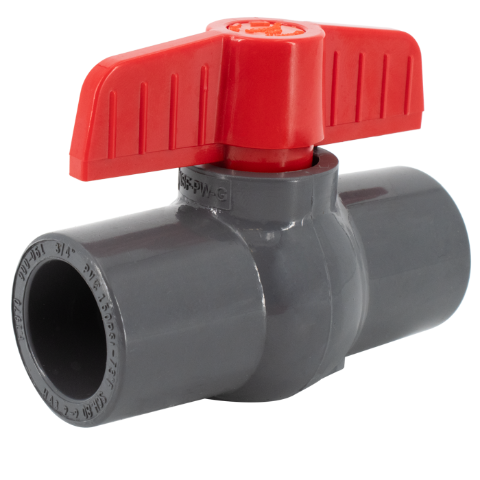 Legend Valves 201-437 1-1/2" NSF Listed UPVC Compact-Pattern Ball Valve with Tee Handle