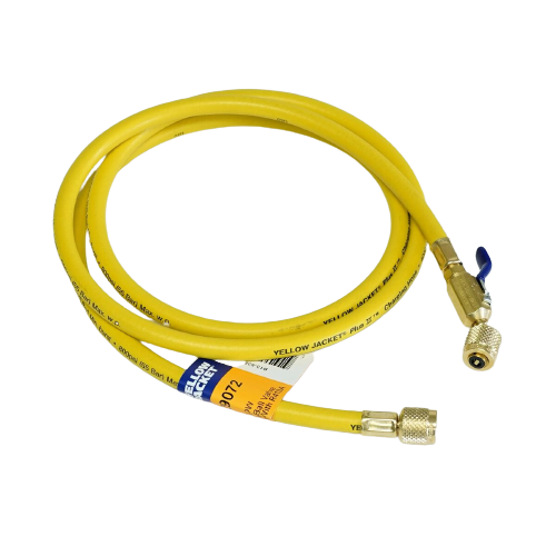 Yellow Jacket 29072 72", Yellow, compact ball valve, PLUS II 1/4" hose