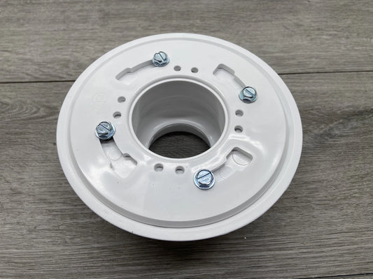 Jones Stephens D52203 3" PVC Heavy Duty Drain Base with Primer Tap, for 3-1/2" Spud