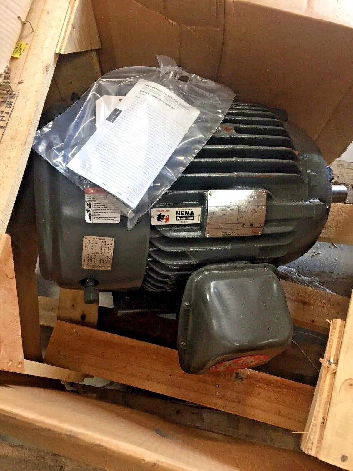 U.S. Motors DK31 CTE,25 HP,4P,284TS 60 & 50,208-230/460 & 190/380 V 25 HP, 1775 & 1470 RPM, H25P2DS, 208-230/460 & 190/380 V, 60 & 50 HZ, 284TS