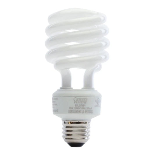 Feit Electric ESL23TM/4/RP 23W (100W Replacement) Soft White (2700K) A19 General Purpose CFL Light Bulb (4-Pack)