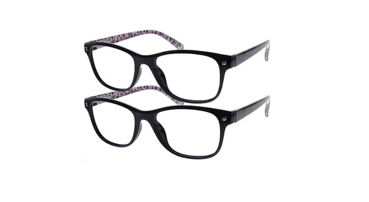Delta Plus WELRX500C20 RX-500™ Clear, HC/PC with +2.0 Full Lens Magnifier., Black Frame with Gray Temple Tips