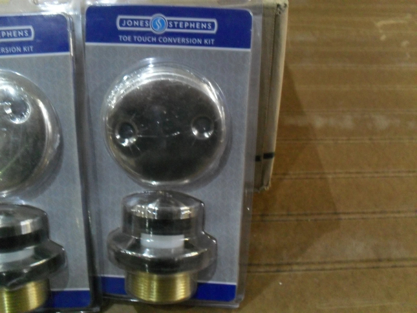 Jones Stephens B5156BN Brushed Nickel Two-Hole Toe Touch Tub Drain Trim Kit