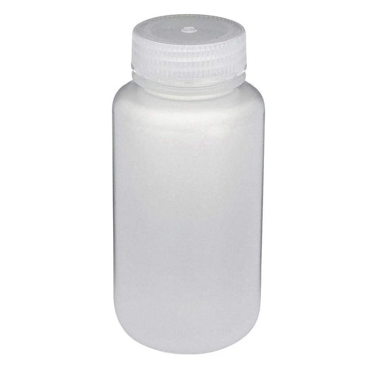 Globe Scientific 7000250 Bottle Wide Mouth PP Bottle Attached PP Screw Cap 250mL 12/Pack