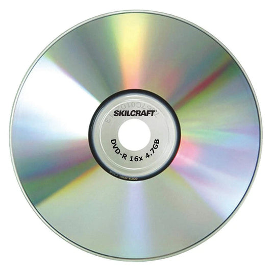 AbilityOne 7045015214235 Dvd-R Disc: 4.7 Gb Capacity 16X, Silver, Spindle, 25 Pk