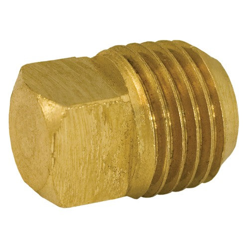 Jones Stephens P10094 1/4" Yellow Brass Plug with Square Head