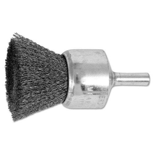 PFERD 82972 1" Crimped Wire End Brush .006 Cs Wire 1/4" Shan