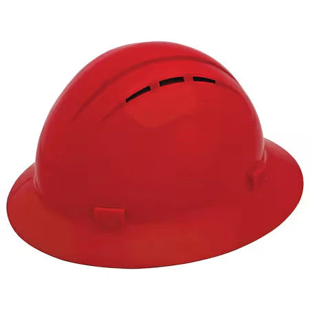 Delta Plus WEL19334RE Americana® Full Brim Vented with 4-Point Slide-Lock Suspension, Red