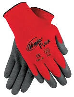 MCR SAFETY N9680L Ninja Flex 15 Gauge Red100% Nylon Shell Gray