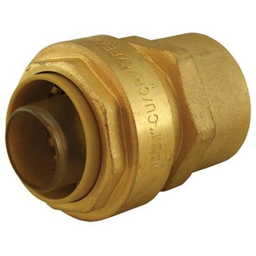 Jones Stephens C76553LF 1" x 1" FPT PlumBite® Push On Adapter
