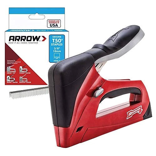 ARROW FASTENER T50RED Pro Manual Staple & Bradnail Gun