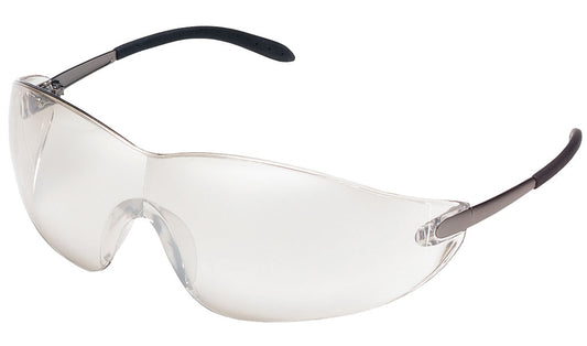 MCR Safety S2119 S21 Series Safety Glasses Indoor Outdoor Clear Mirror Lens Soft Non-Slip Temple Material (1 Pair)