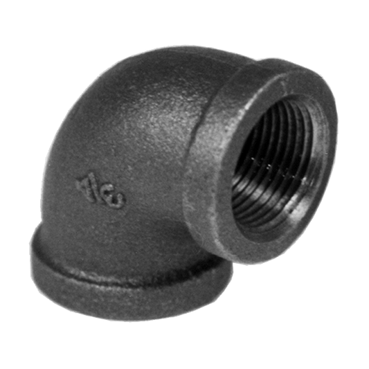 Legend Valves 350-010 3" SA Siam Class 150 Malleable Black Iron 90° Elbow