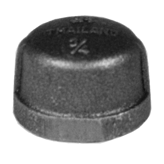 Legend Valves 350-486 1-1/4" SA Siam Class 150 Malleable Black Iron Cap