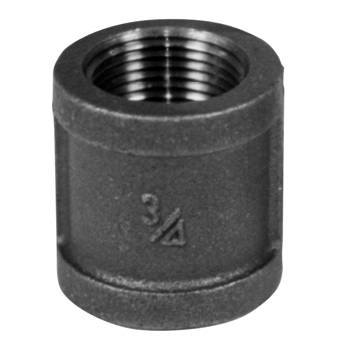 Legend Valves 350-510 3" SA Siam Class 150 Malleable Black Iron Coupling