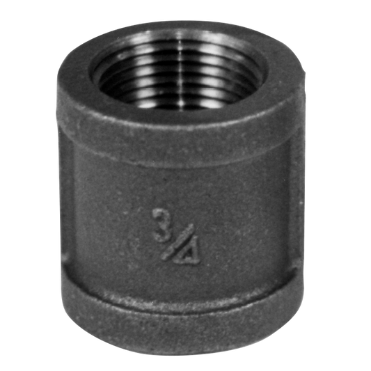 Legend Valves 350-513 6" SA Siam Class 150 Malleable Black Iron Coupling