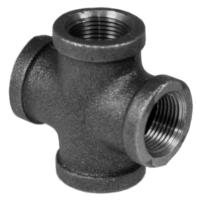 Legend Valves 350-378 2" SA Siam Class 150 Malleable Black Iron Cross