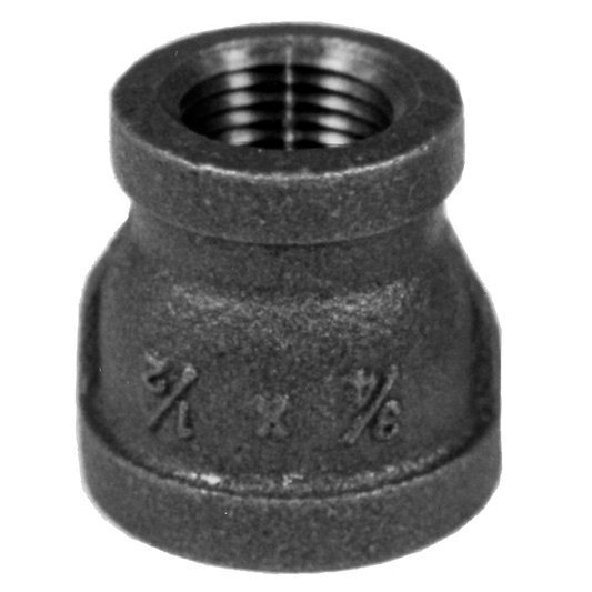 Legend Valves 350-558 3" x 1-1/2" SA Siam Class 150 Malleable Black Iron Reducing Coupling